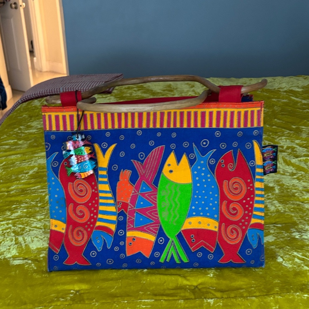 Laurel Burch Vibrant Fish Tote Bag